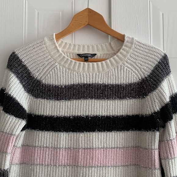 George Stripped Knitted Crew Neck Sweater - Picture 2 of 7